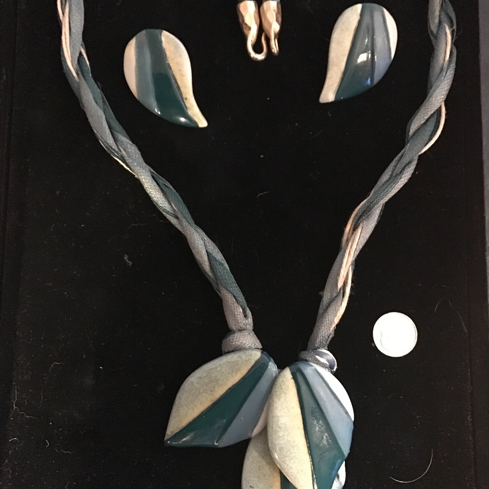 Porcelain Necklace and Earrings by Carol Halmy